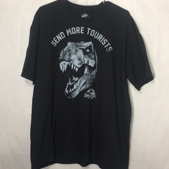 Jurassic Park Dinosaur Graphic Men’s Black Tee NWT - Picture 3 of 9